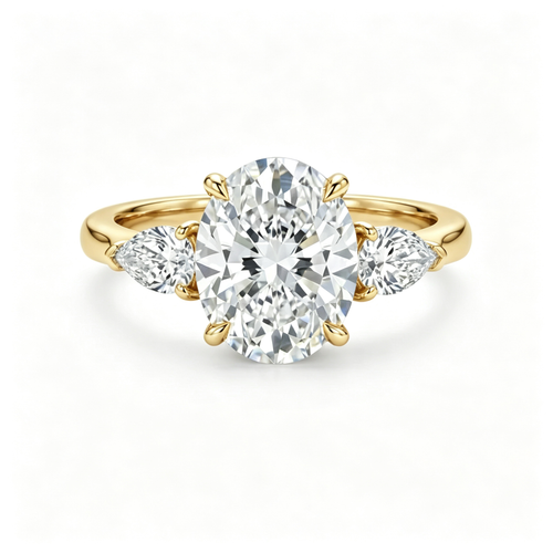 LUCERARO Engagement | Oval & Pear Diamond Ring - ER02384