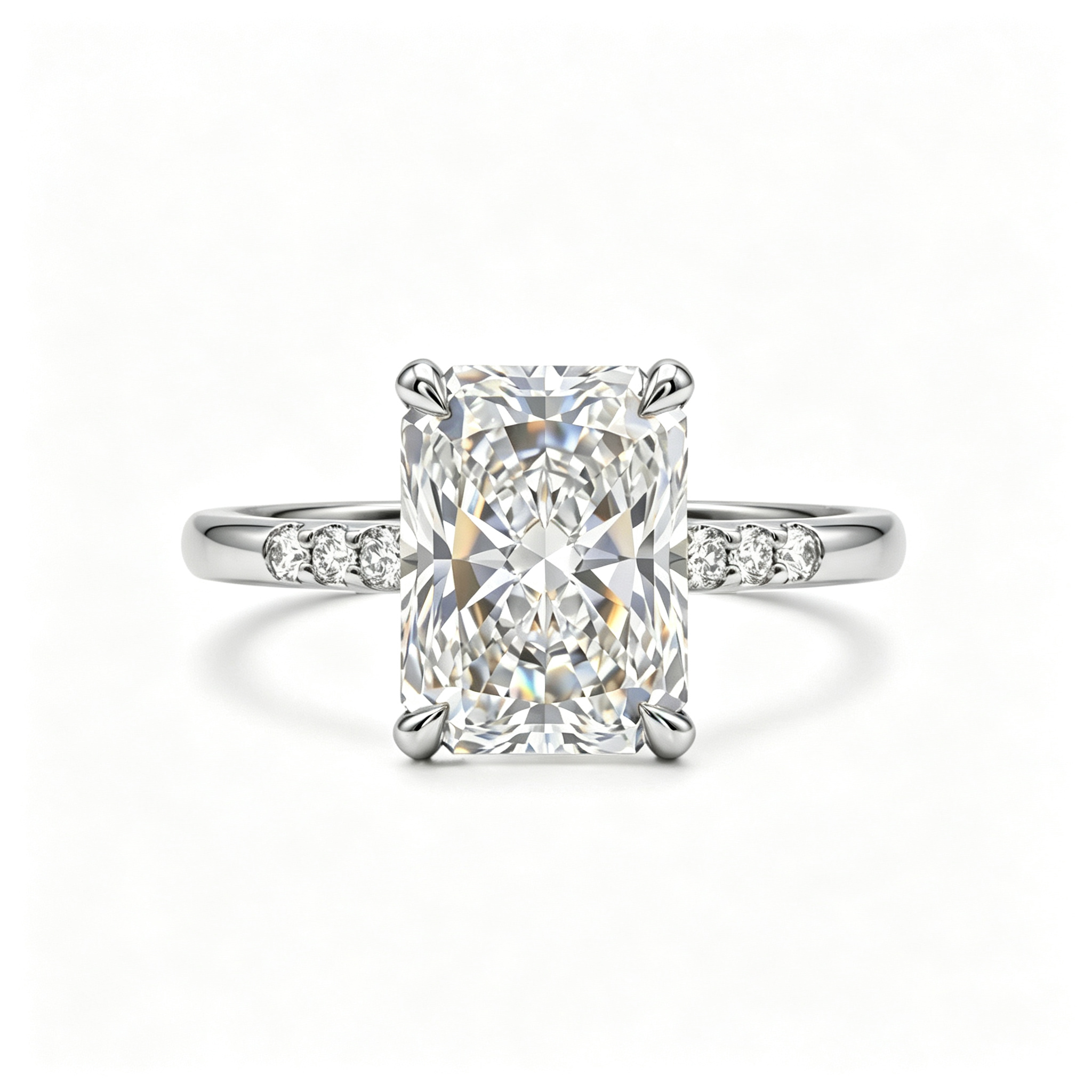 LUCERARO Engagement | Radiant Solitaire Diamond Ring - ER01584