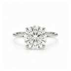 LUCERARO Engagement | Round Lab Grown Diamond Solitaire Ring