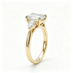LUCERARO Engagement | Emerald Lab Grown Diamond Ring