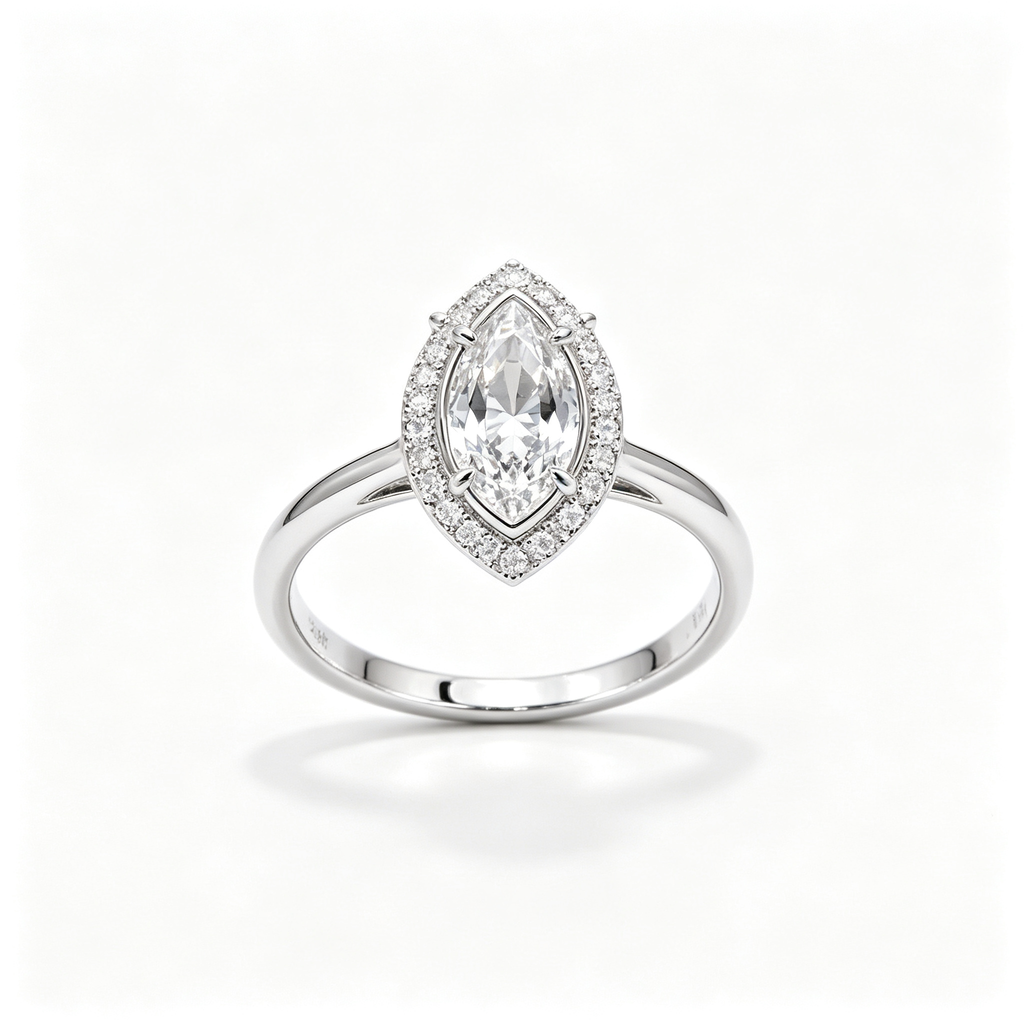 LUCERARO Engagement | Marquise Halo Diamond Ring - ER01635