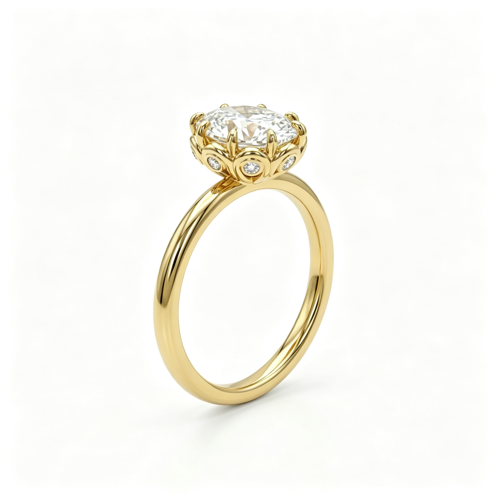 LUCERARO Engagement | Oval Halo Diamond Ring - ER01704
