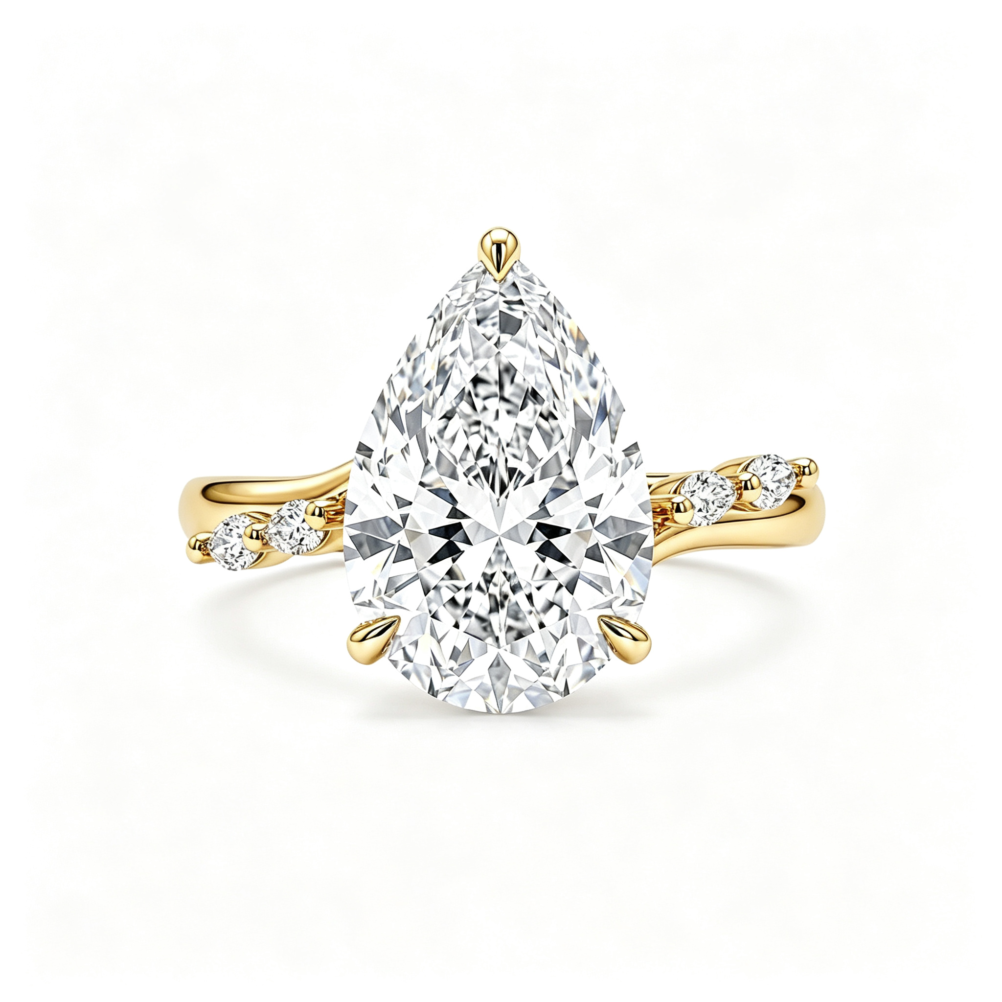 LUCERARO Engagement | Pear Diamond Ring - ER01576