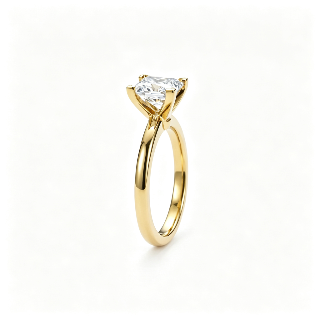 LUCERARO Engagement | Princess Solitaire Diamond Ring - ER01480