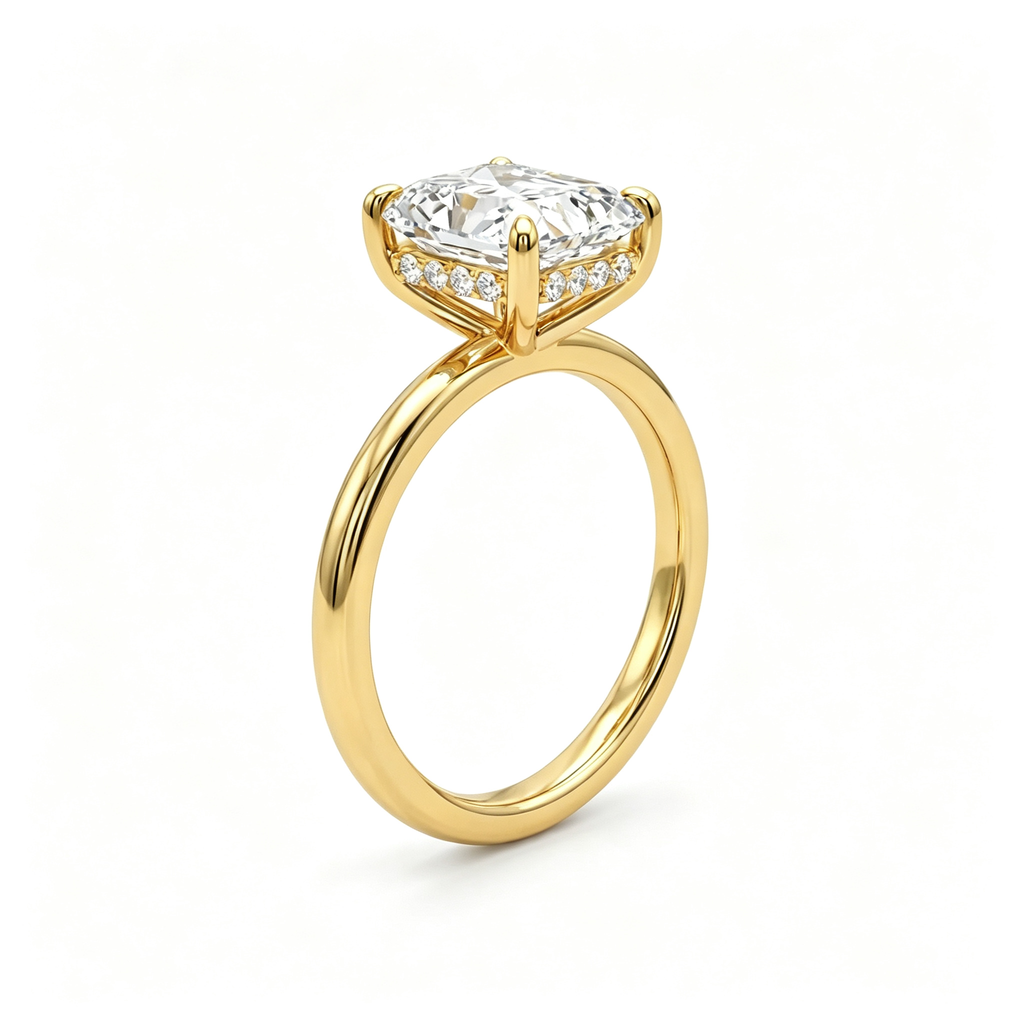 LUCERARO Engagement | Radiant Halo Diamond Ring - ER01416