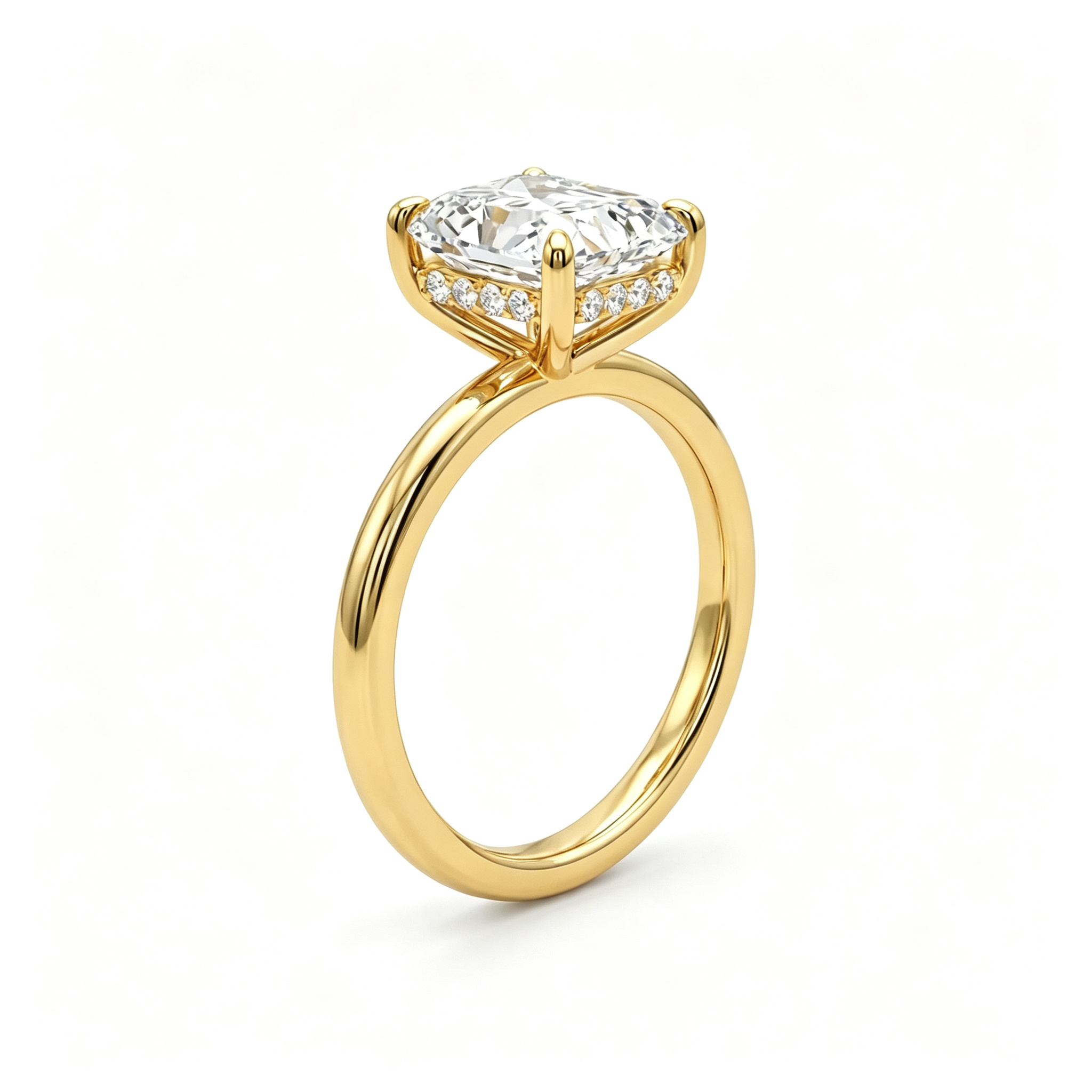 LUCERARO Engagement | Radiant Halo Diamond Ring - ER01416
