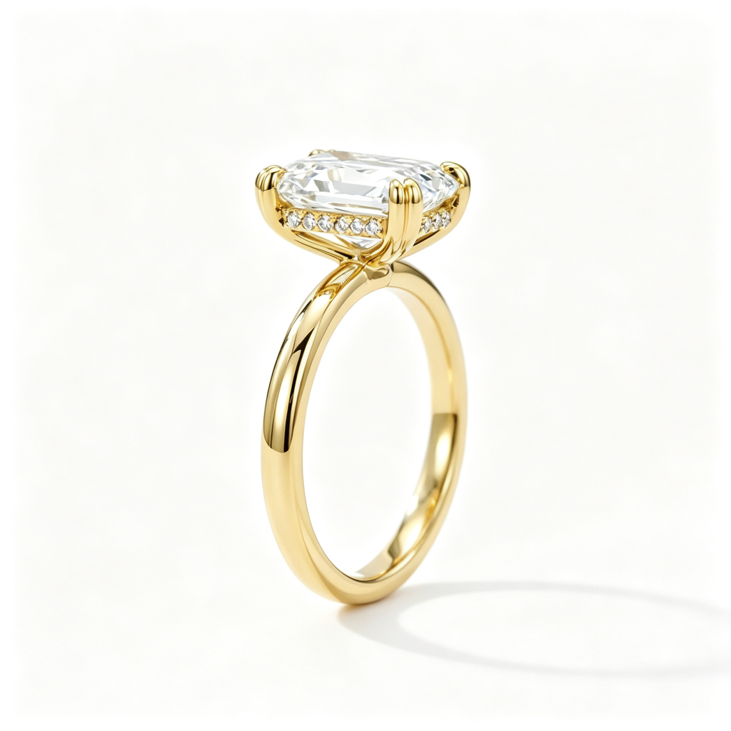 LUCERARO Engagement | Cushion Solitaire Diamond Ring - ER01688