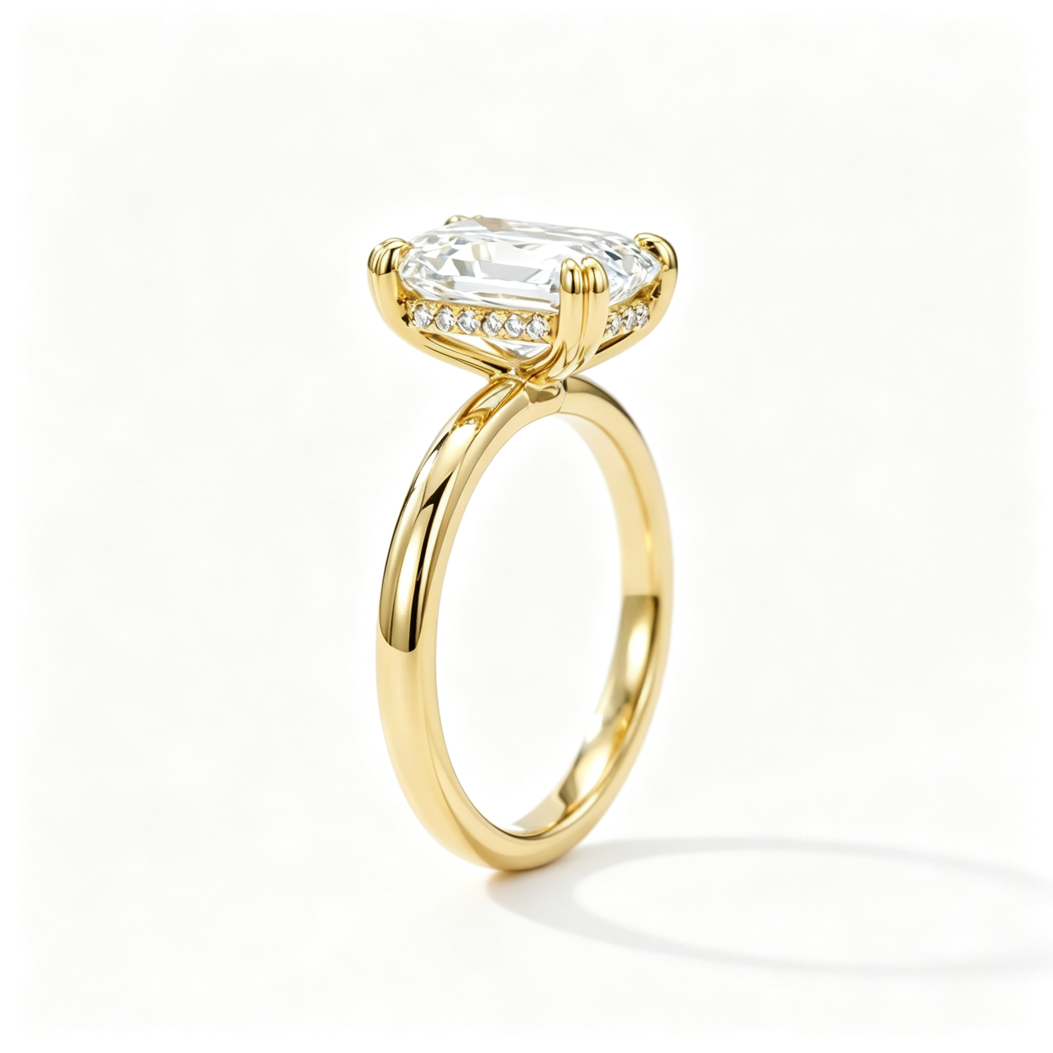 LUCERARO Engagement | Cushion Solitaire Diamond Ring - ER01688