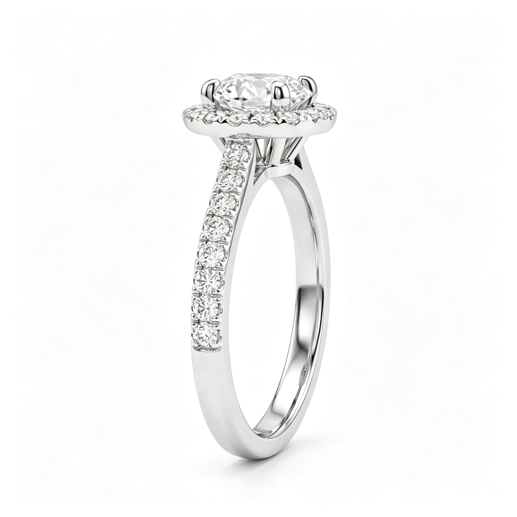 LUCERARO Engagement | Round Brilliant Diamond Ring - ER01736