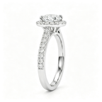 LUCERARO Engagement | Round Lab Grown Diamond Halo Ring