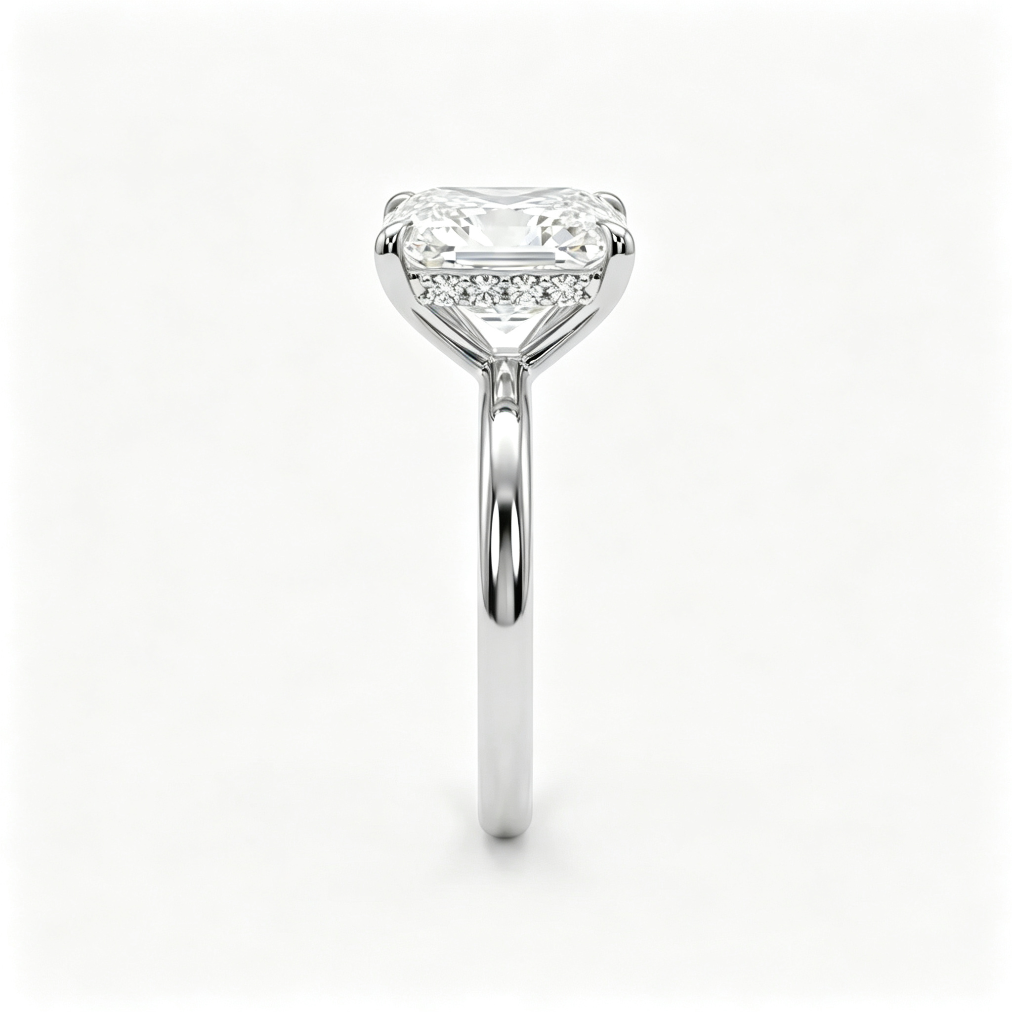 LUCERARO Engagement | Square Radiant Solitaire Diamond Ring - ER01520