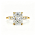 LUCERARO Engagement | Radiant Solitaire Diamond Ring - ER01584
