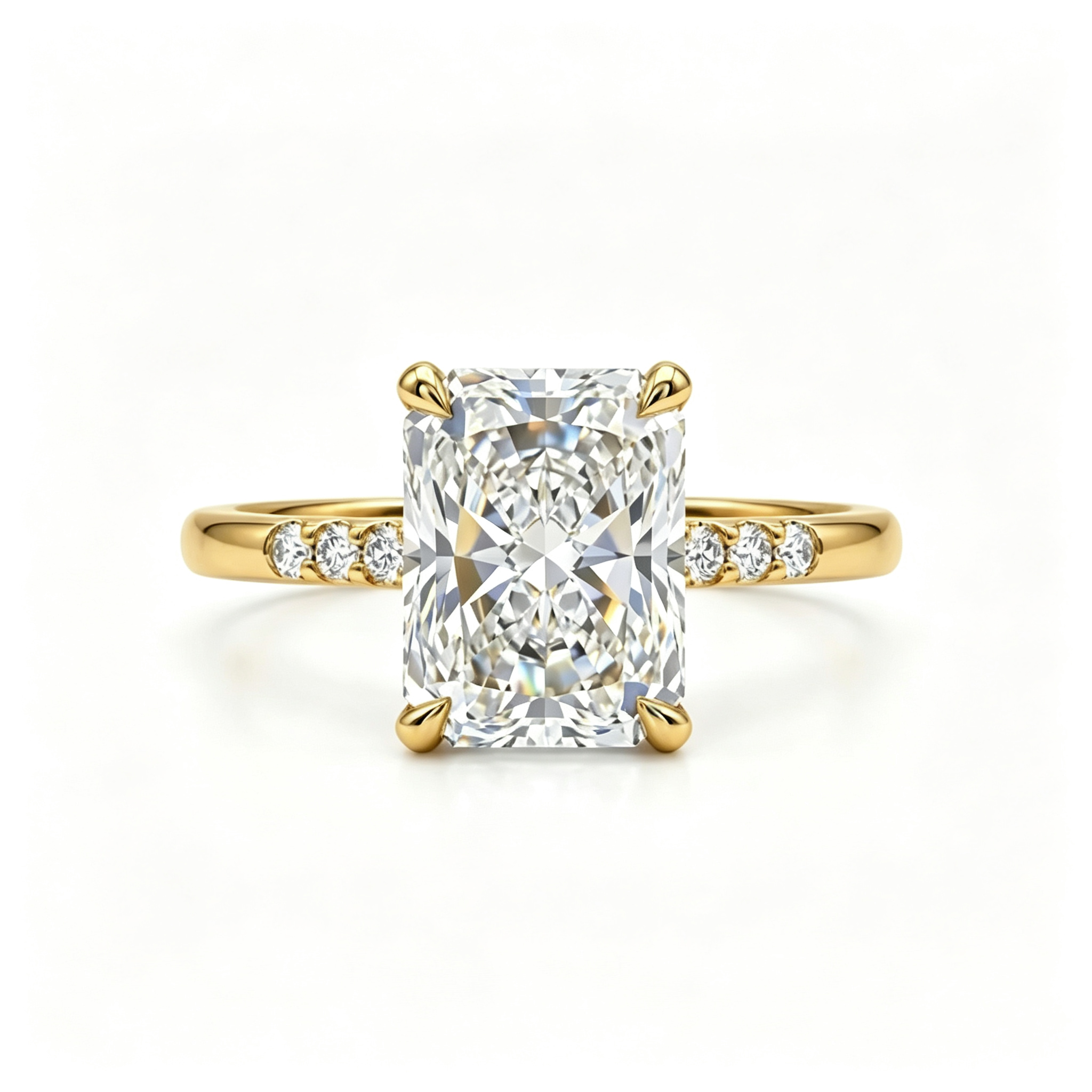 LUCERARO Engagement | Radiant Solitaire Diamond Ring - ER01584