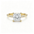 LUCERARO Engagement | Princess Cut Hidden Halo Diamond Ring - ER01416