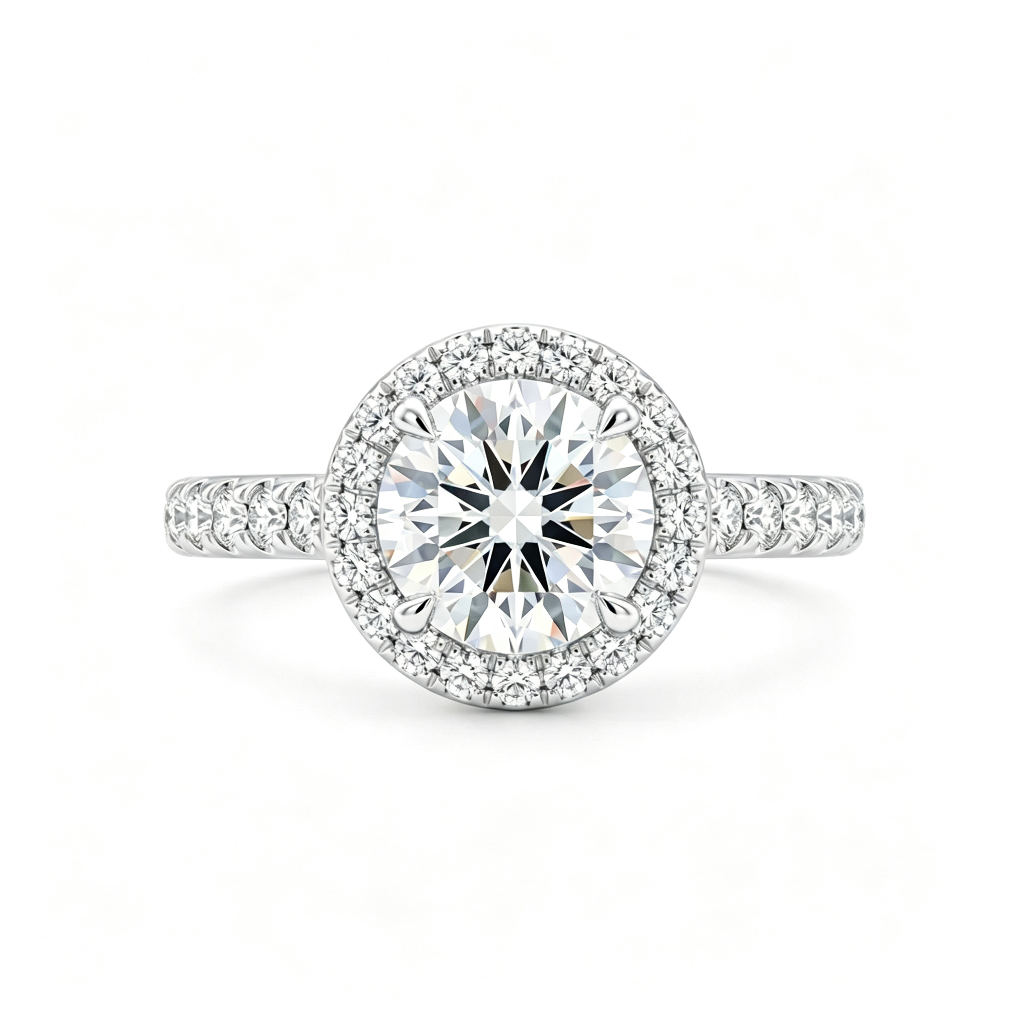 LUCERARO Engagement | Round Brilliant Diamond Ring - ER01736