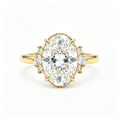 LUCERARO Engagement | Oval Milgrain Diamond Ring - ER01624