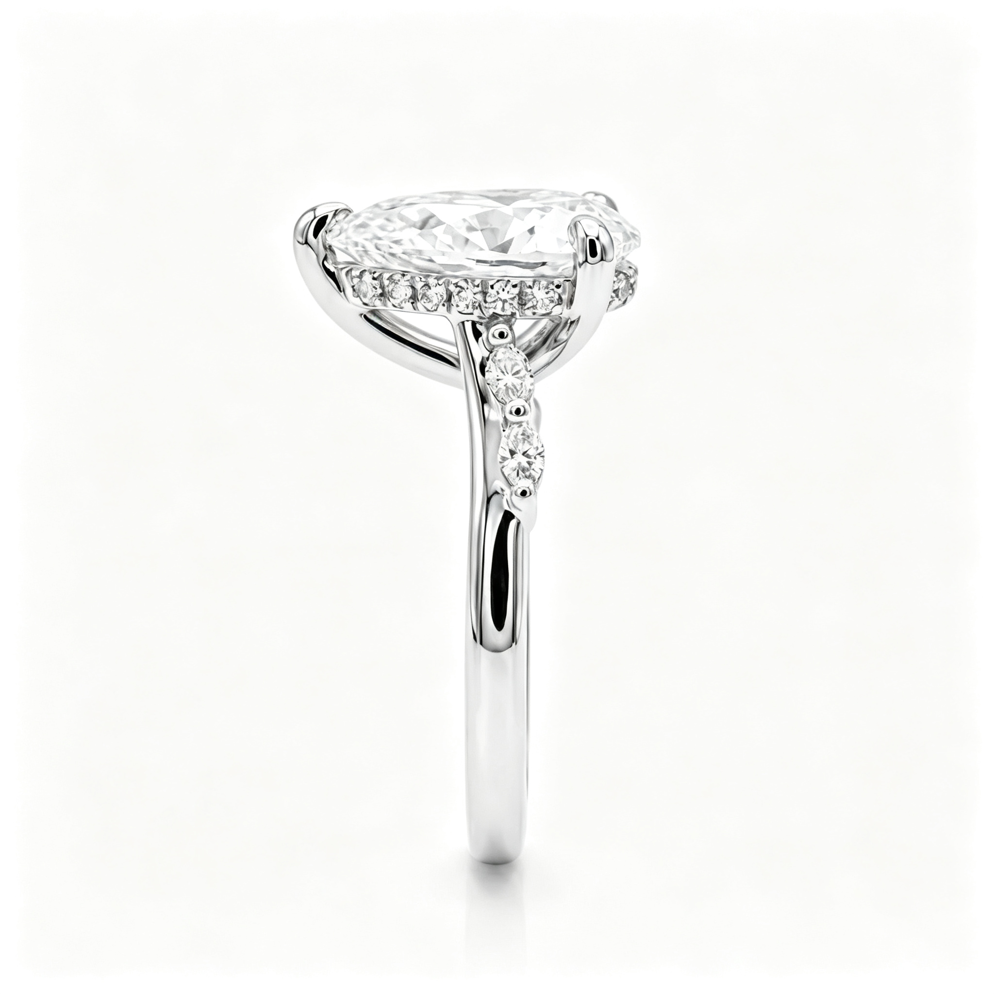 LUCERARO Engagement | Pear Diamond Ring - ER01576