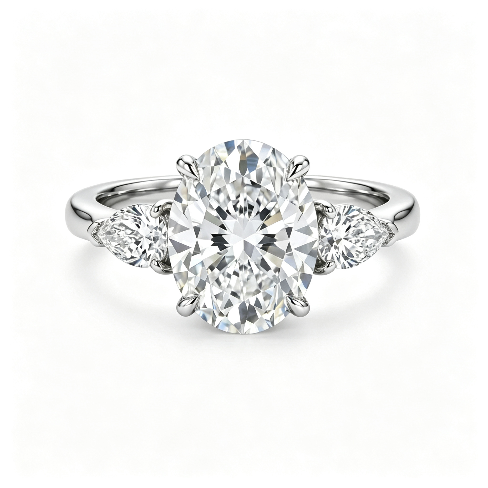 LUCERARO Engagement | Oval & Pear Diamond Ring - ER02384