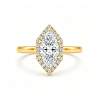 LUCERARO Engagement | Marquise Lab Grown Diamond Halo Ring