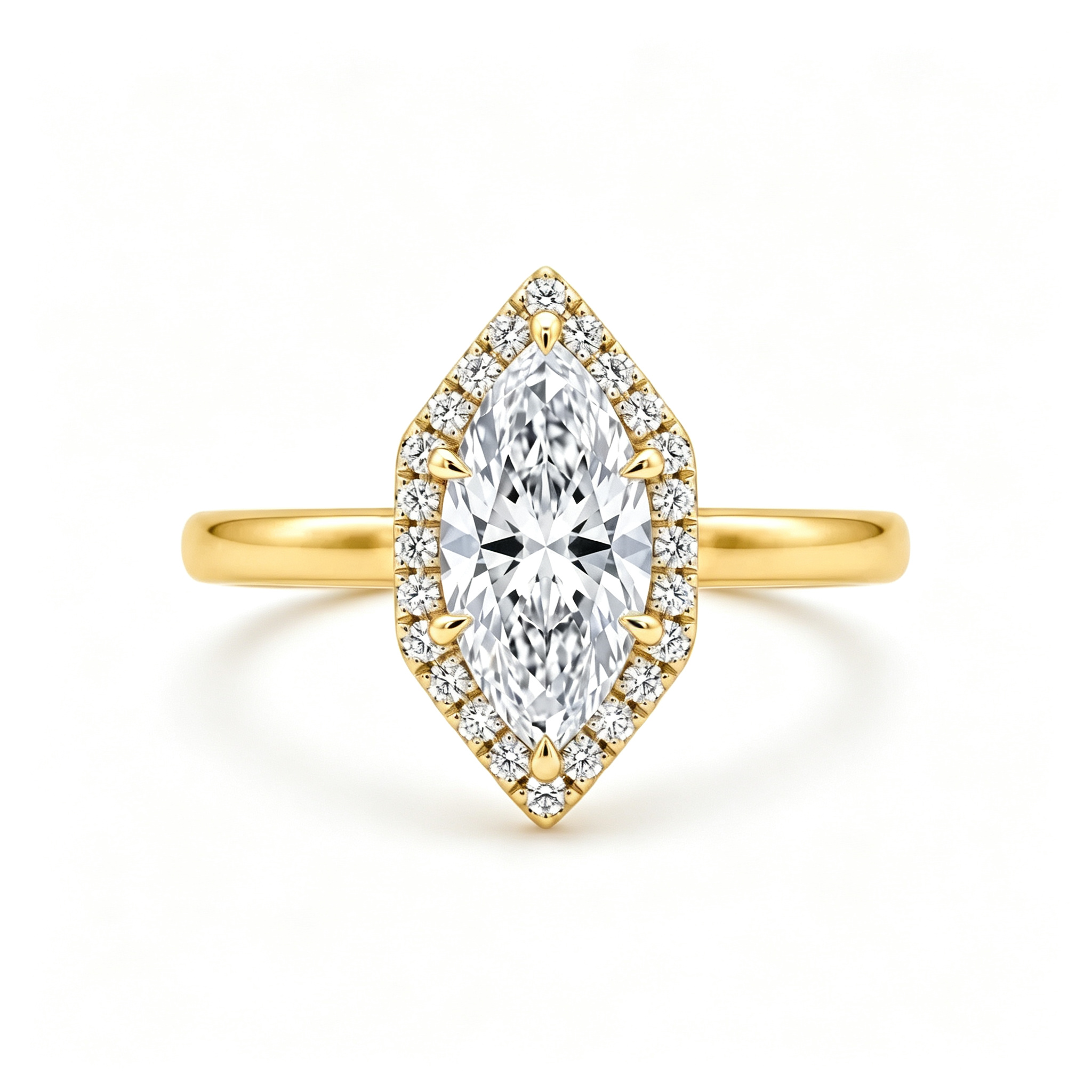 LUCERARO Engagement | Marquise Halo Diamond Ring - ER01635