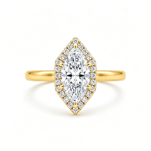 LUCERARO Engagement | Marquise Halo Diamond Ring - ER01635