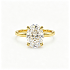 LUCERARO Engagement | Oval Lab Grown Diamond Solitaire Ring