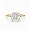 LUCERARO Engagement | Round Brilliant Signature Solitaire Diamond Ring - ER01216