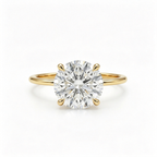 LUCERARO Engagement | Round Lab Grown Diamond Solitaire Ring