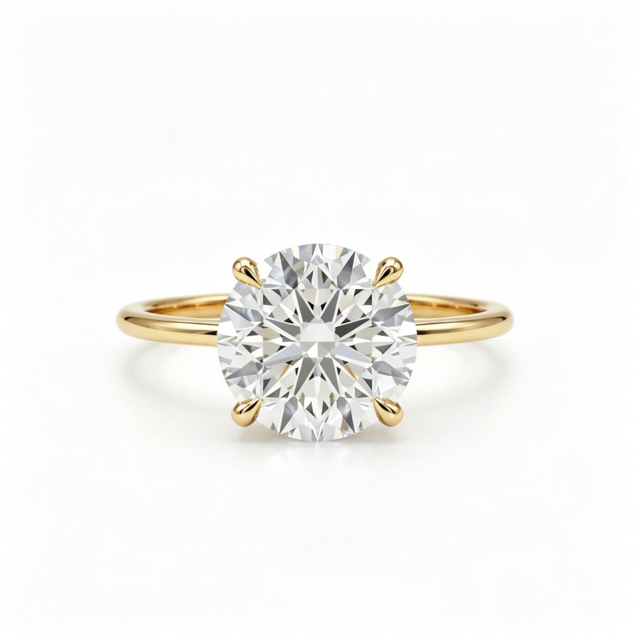LUCERARO Engagement | Round Brilliant Signature Solitaire Diamond Ring - ER01216