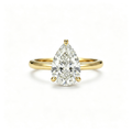 LUCERARO Engagement | Pear Cut Solitaire Diamond Ring - ER01616