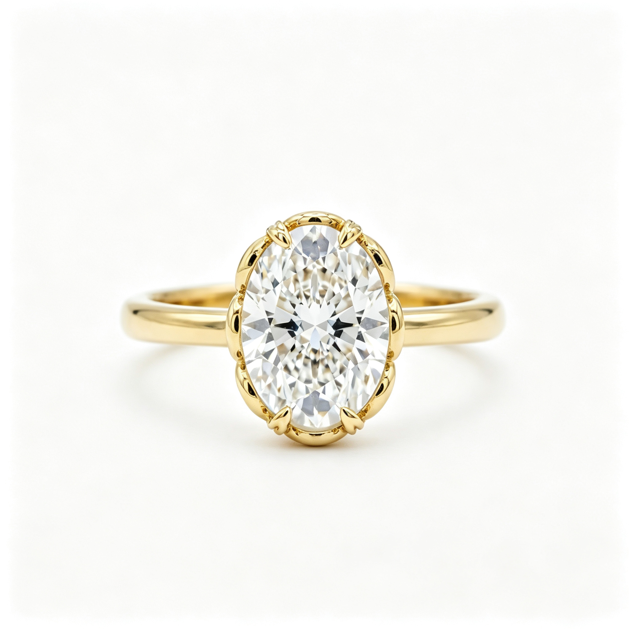 LUCERARO Engagement | Oval Halo Diamond Ring - ER01704