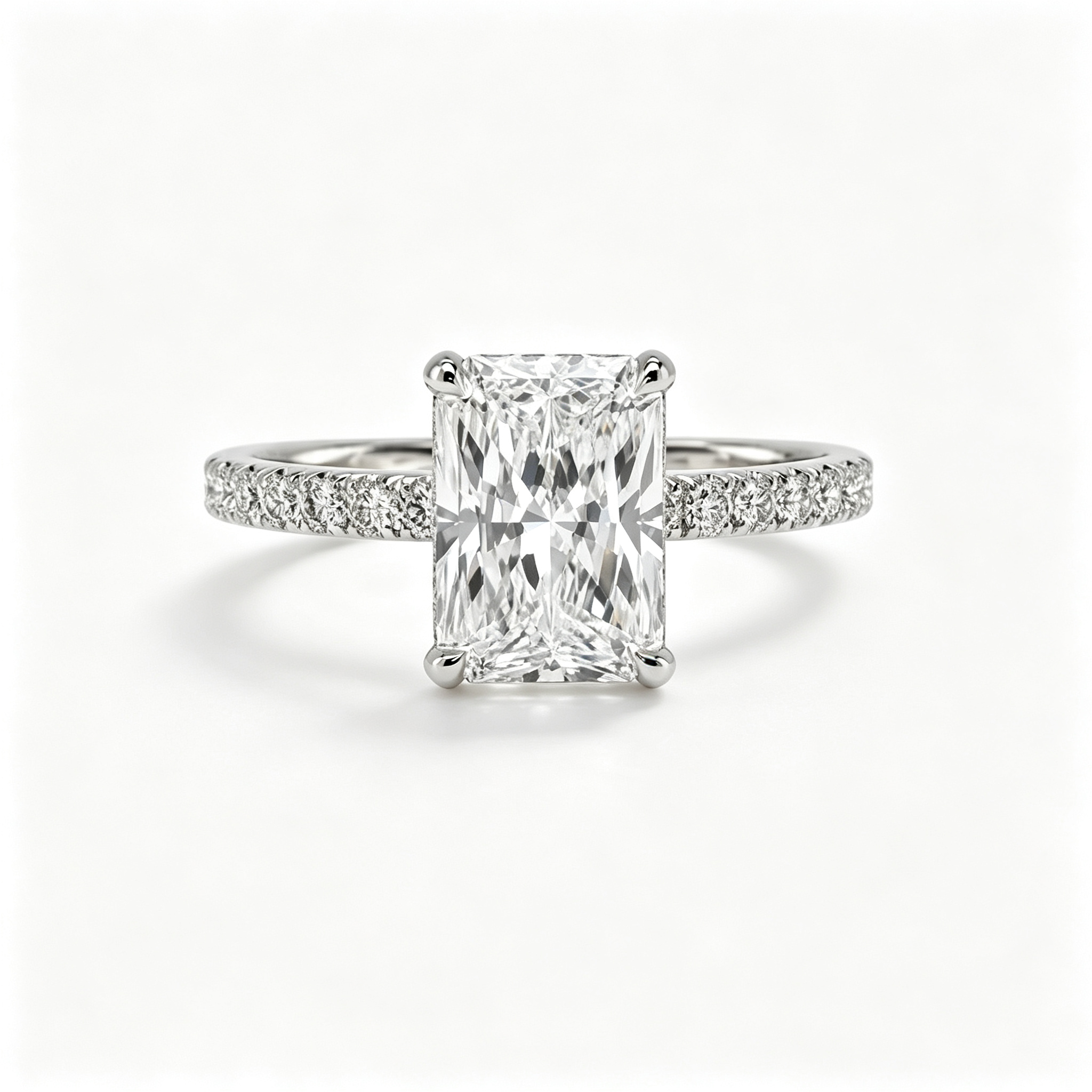 LUCERARO Engagement | Radiant Solitaire Diamond Ring - ER01250