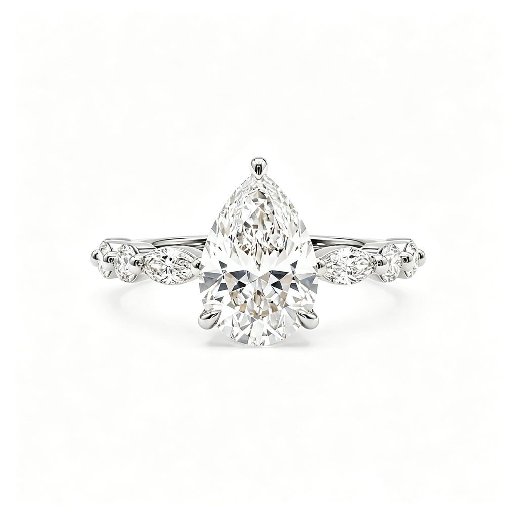 LUCERARO Engagement | Pear Lab Grown Diamond Ring