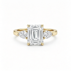 LUCERARO Engagement | Emerald Lab Grown Diamond Ring
