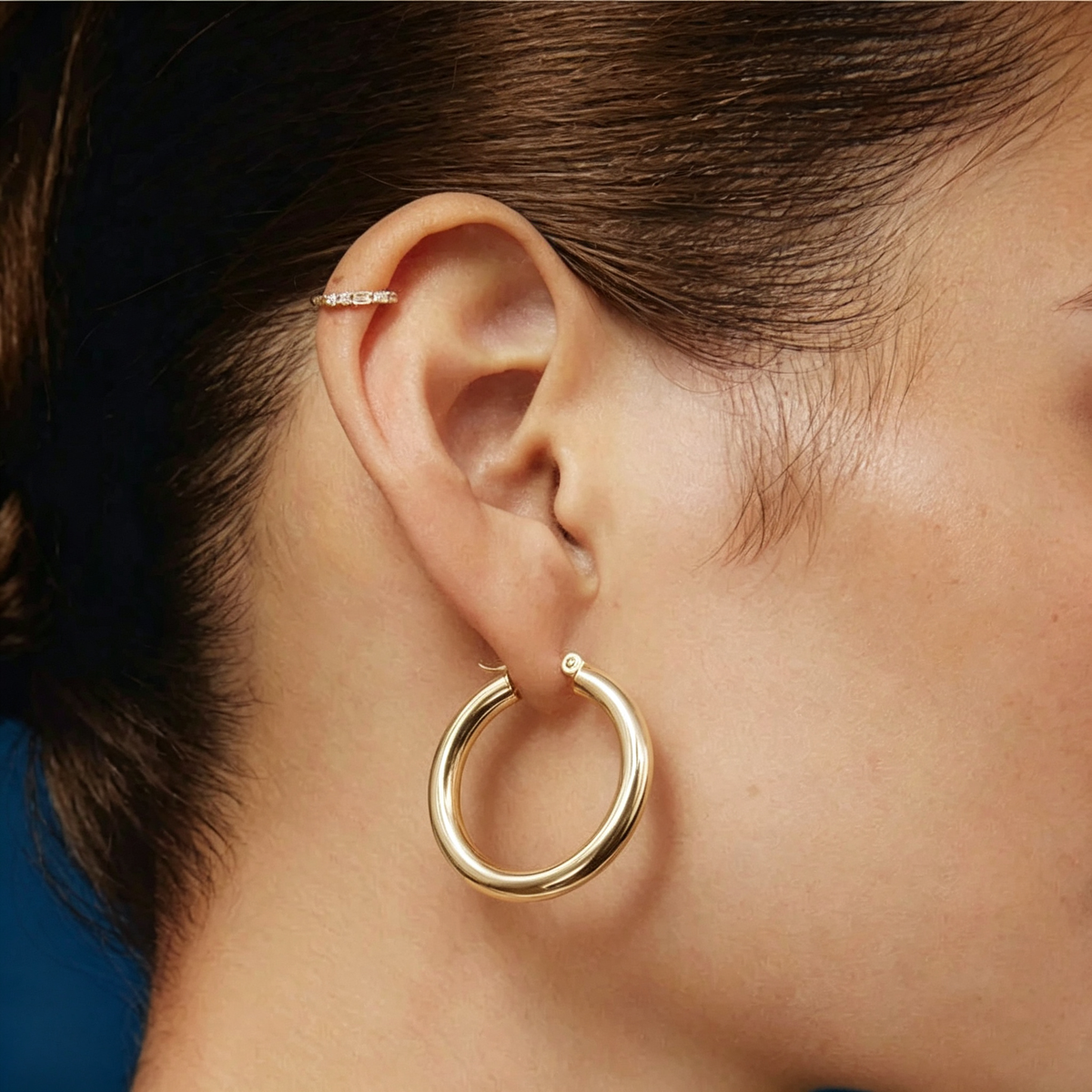 LUCERARO Earrings | Diamond Hoop Earrings - JE00595