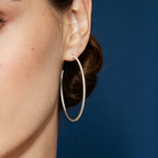 LUCERARO Earrings | Large Diamond Hoop Earrings - JE01950