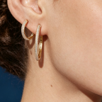 LUCERARO Earrings | Tube Huggie Earrings - JE01050