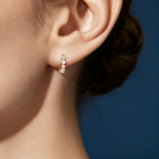 LUCERARO Earrings | Diamond Huggie Hoop Earrings - JE00796