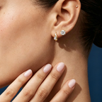 LUCERARO Earrings | Diamond Hoop Earrings - JE00795