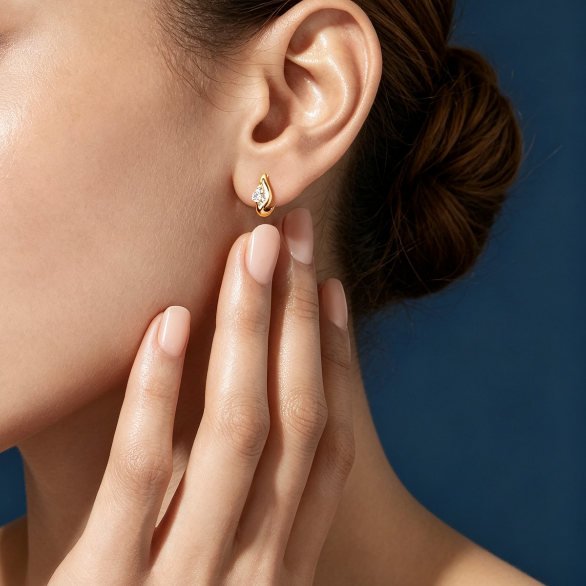 LUCERARO Earrings | Diamond Hoop Earrings - JE00795