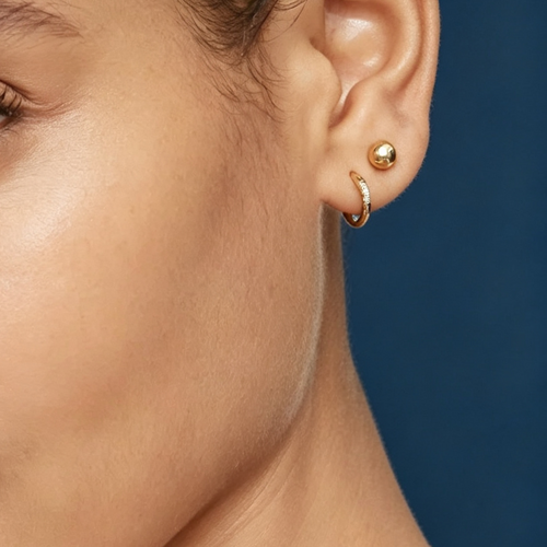 LUCERARO Earrings | Diamond Huggie Earrings - JE00425