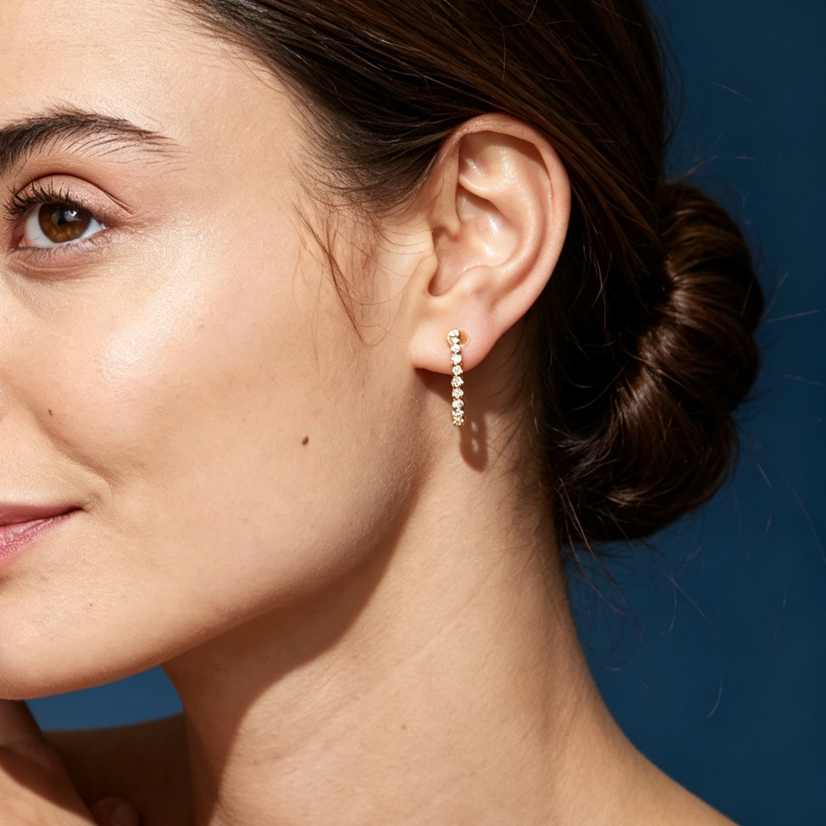 LUCERARO Earrings | Diamond Hoop Earrings - JE01275