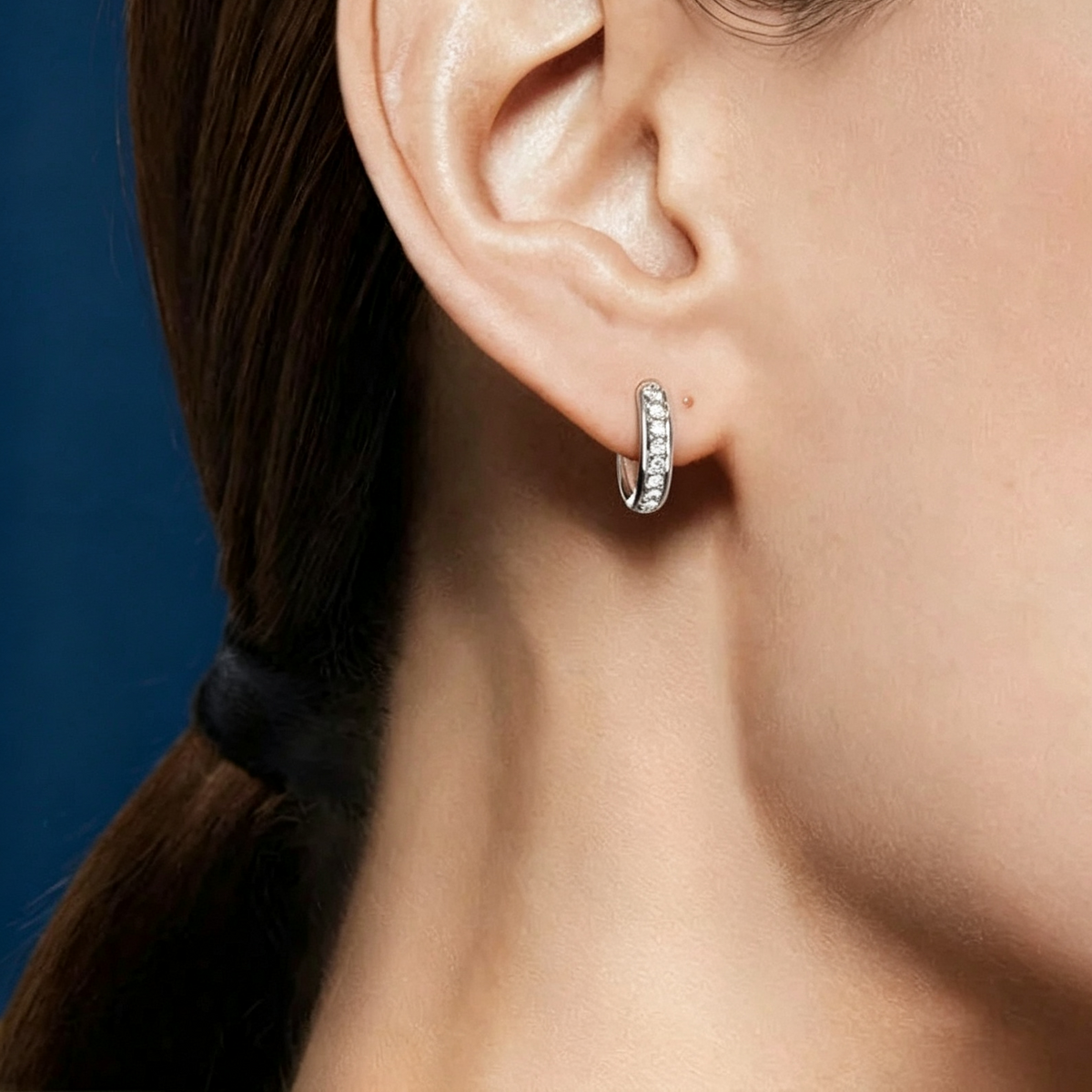 LUCERARO Earrings | Diamond Huggie Earrings - JE00975