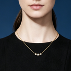 LUCERARO Necklace | Three-Stone Heart Lab Grown Diamond Necklace 1/2 ct. tw.