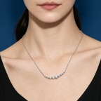 LUCERARO Necklace | Graduated Round Lab-Grown Diamond Necklace 7/8 ct. tw.