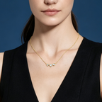 LUCERARO Necklace | Three-Stone Heart Lab Grown Diamond Necklace 1/2 ct. tw.