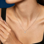LUCERARO Necklace | Round Lab-Grown Diamond Solitaire Necklace 1/2 ct. tw.