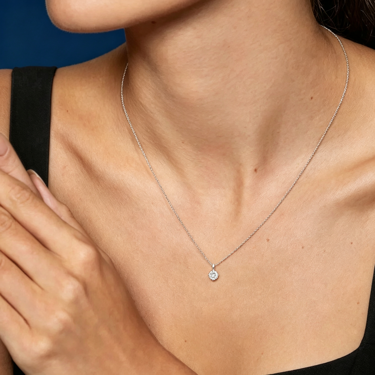 LUCERARO Necklace | Round Lab-Grown Diamond Solitaire Necklace 1/2 ct. tw.