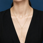 LUCERARO Necklace | Pear Lab-Grown Diamond Lariat Necklace 3/8 ct. tw.