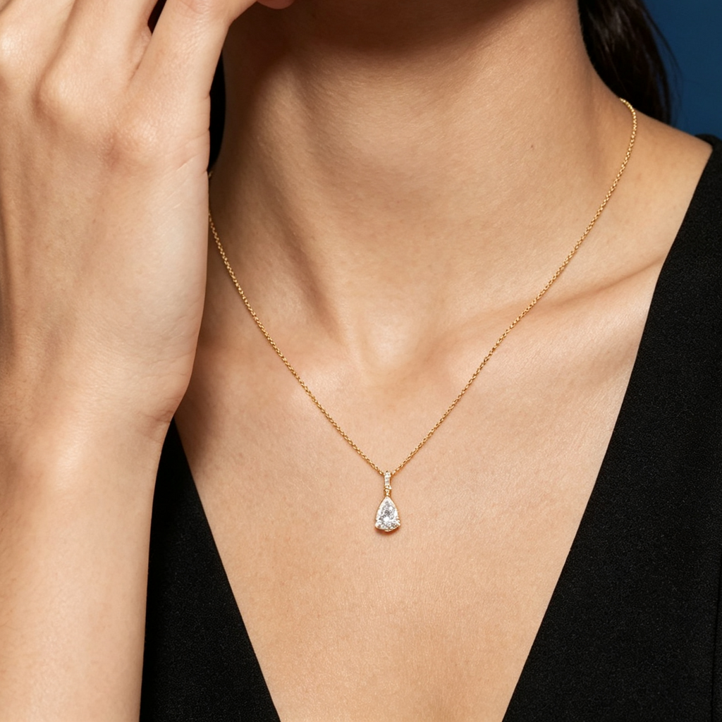 LUCERARO Necklace | Pear Lab-Grown Diamond Pendant Necklace 1/5 ct. tw.